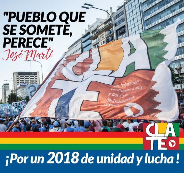 CLATE: POR UN 2018 DE UNIDAD Y LUCHA