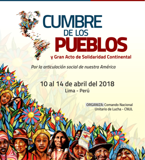 Declaración final de la Cumbre de los Pueblos 2018