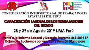 CLATE participa del Foro Internacional de Trabajadores Estatales en Lima