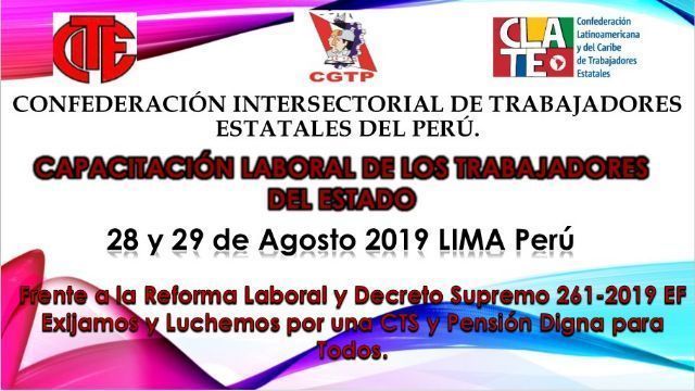 CLATE participa del Foro Internacional de Trabajadores Estatales en Lima