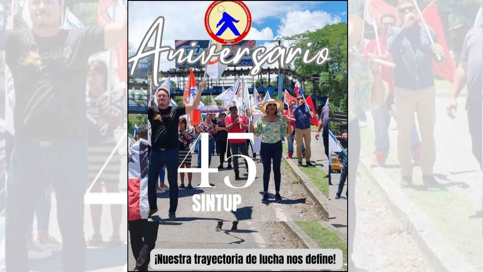 CLATE saluda al SINTUP panameño en su 45 aniversario