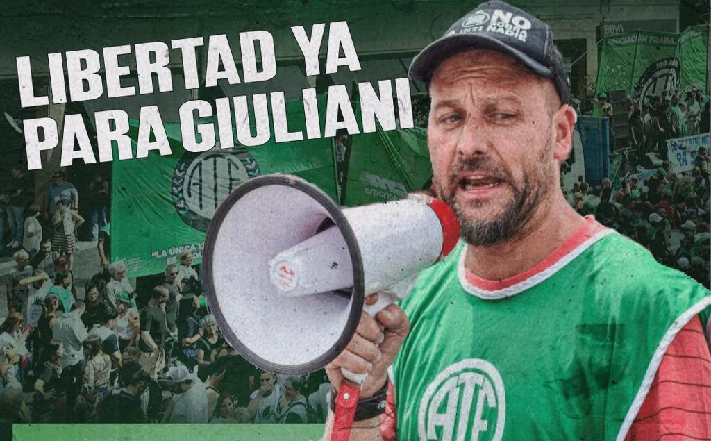 ATE convoca a un paro nacional contra la detención del dirigente Federico Giuliani
